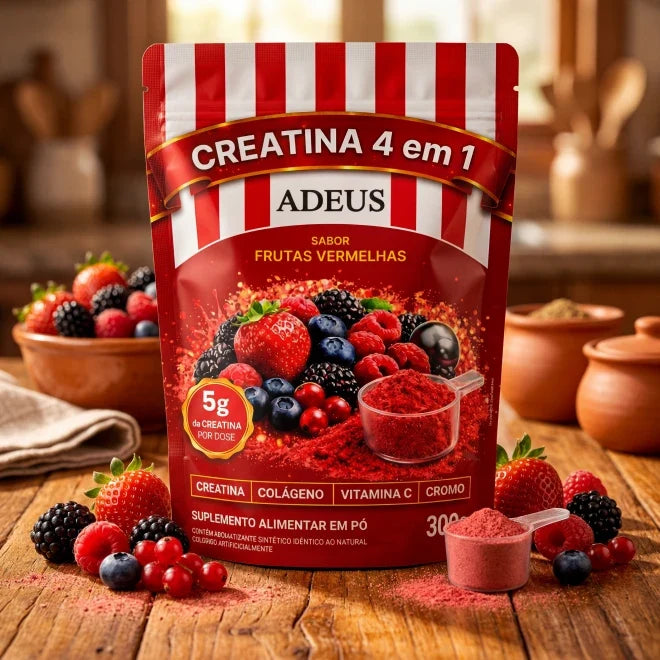 Créatine ADEUS 4-en-1 – Fruits Rouges – 300 g