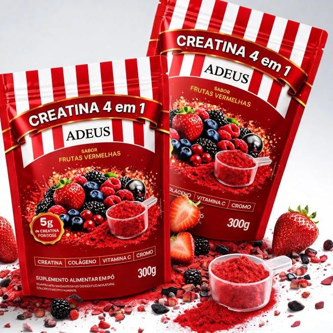 Créatine ADEUS 4-en-1 – Fruits Rouges – 300 g