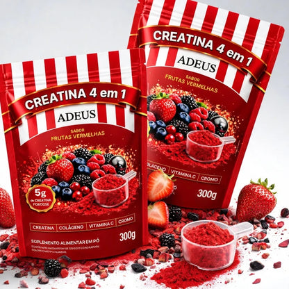 Créatine ADEUS 4-en-1 – Fruits Rouges – 300 g